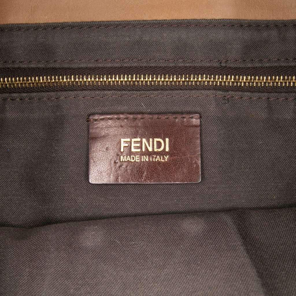 Fendi Leather Baguette Chain Flap - Side view