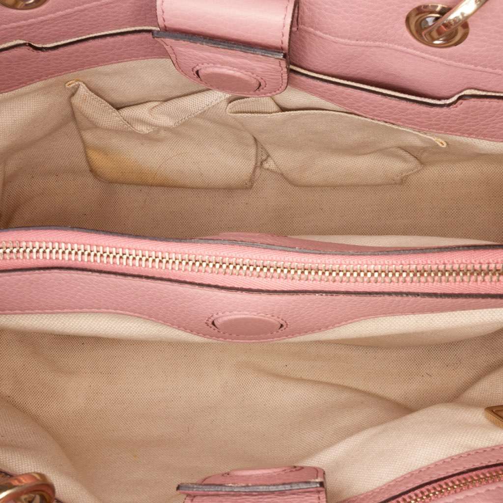 Gucci Medium Calfskin Bamboo Shopper Satchel - 4