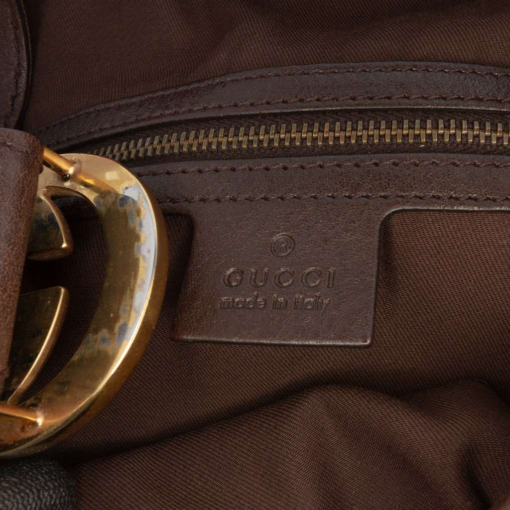 Gucci Medium Guccissima Interlocking Icon Drawstring Hobo - 5