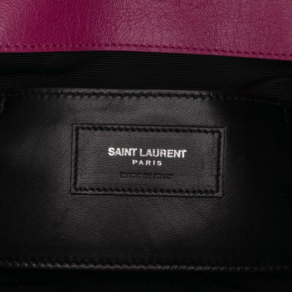 Saint Laurent Medium Chevron Sheepskin Monogram Chain Bag - Side view