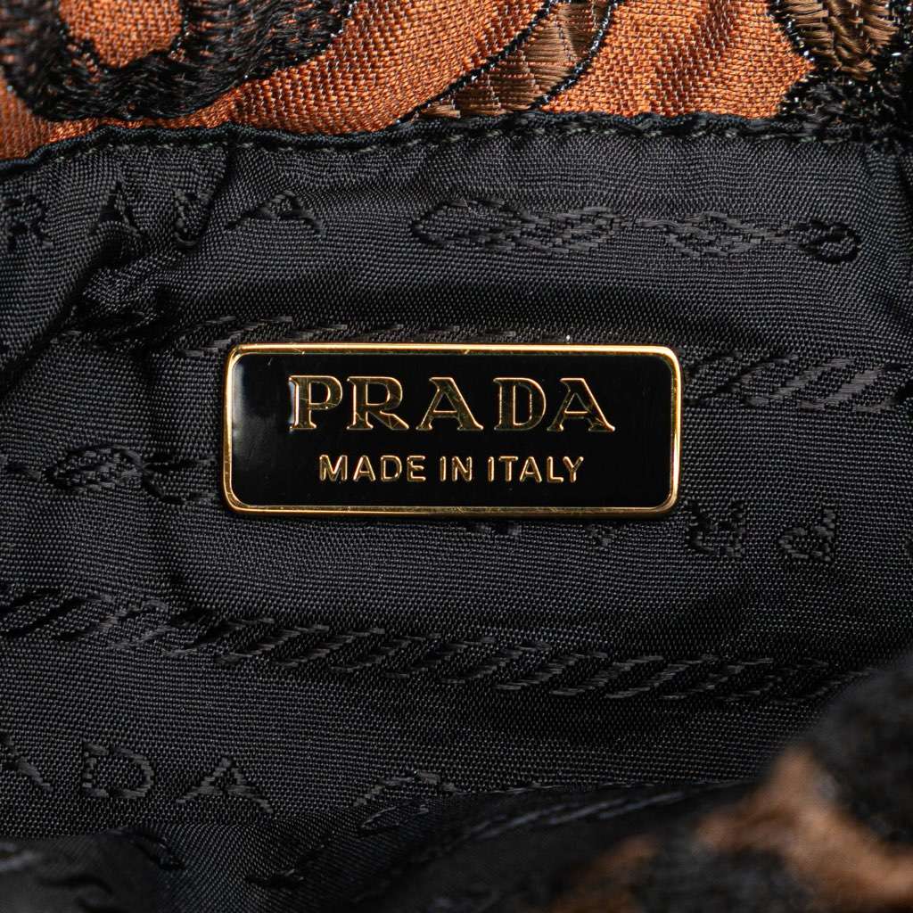 Prada Brocade Canvas Broccato Drawstring Pouch - 5