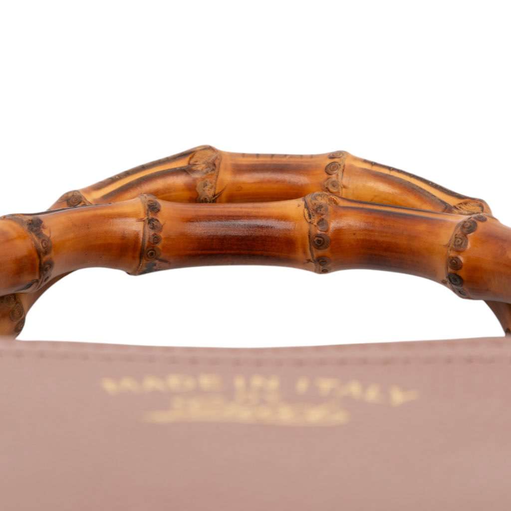 Gucci Small Calfskin Bamboo Shopper Satchel - Image 13