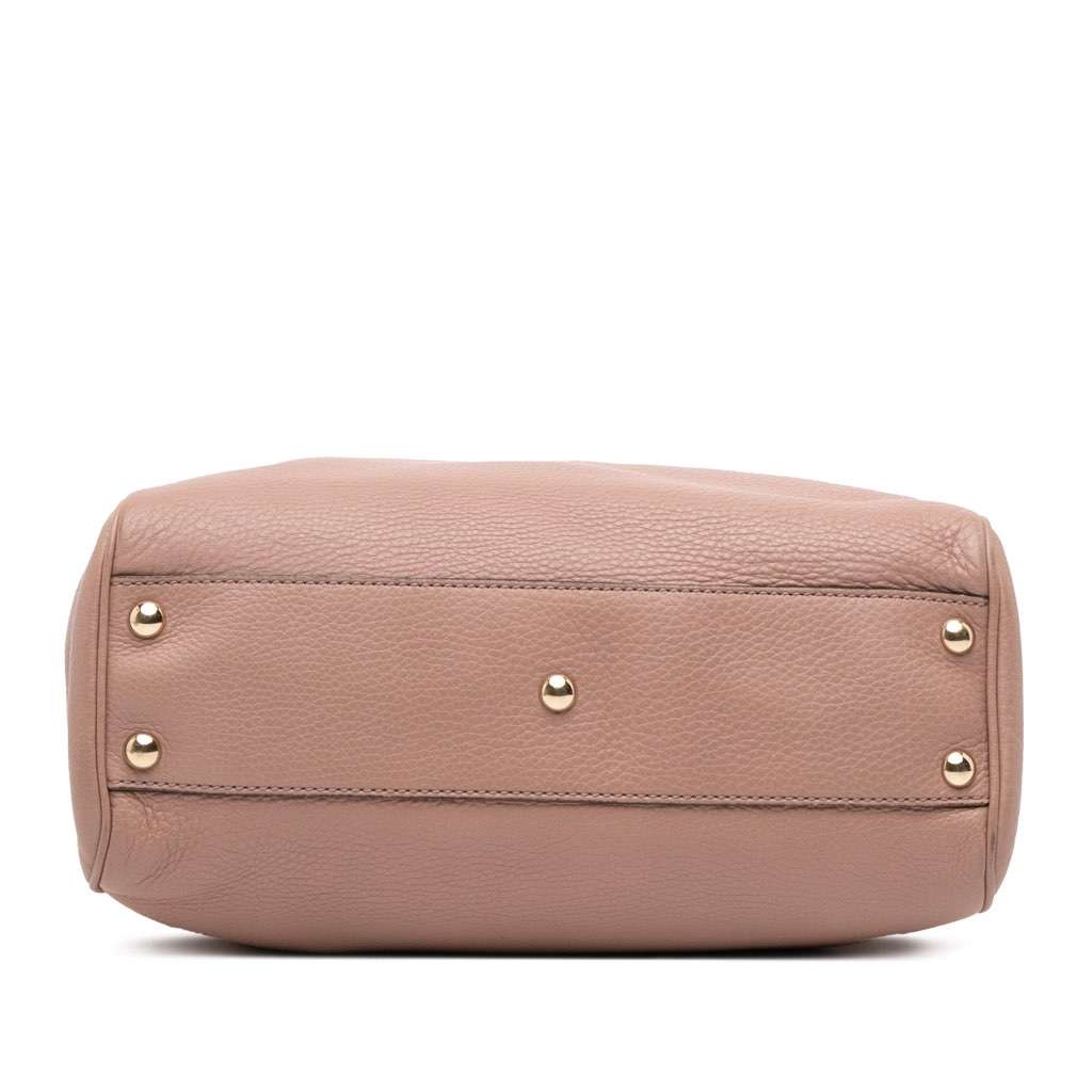 Gucci Small Calfskin Bamboo Shopper Satchel - Image 6