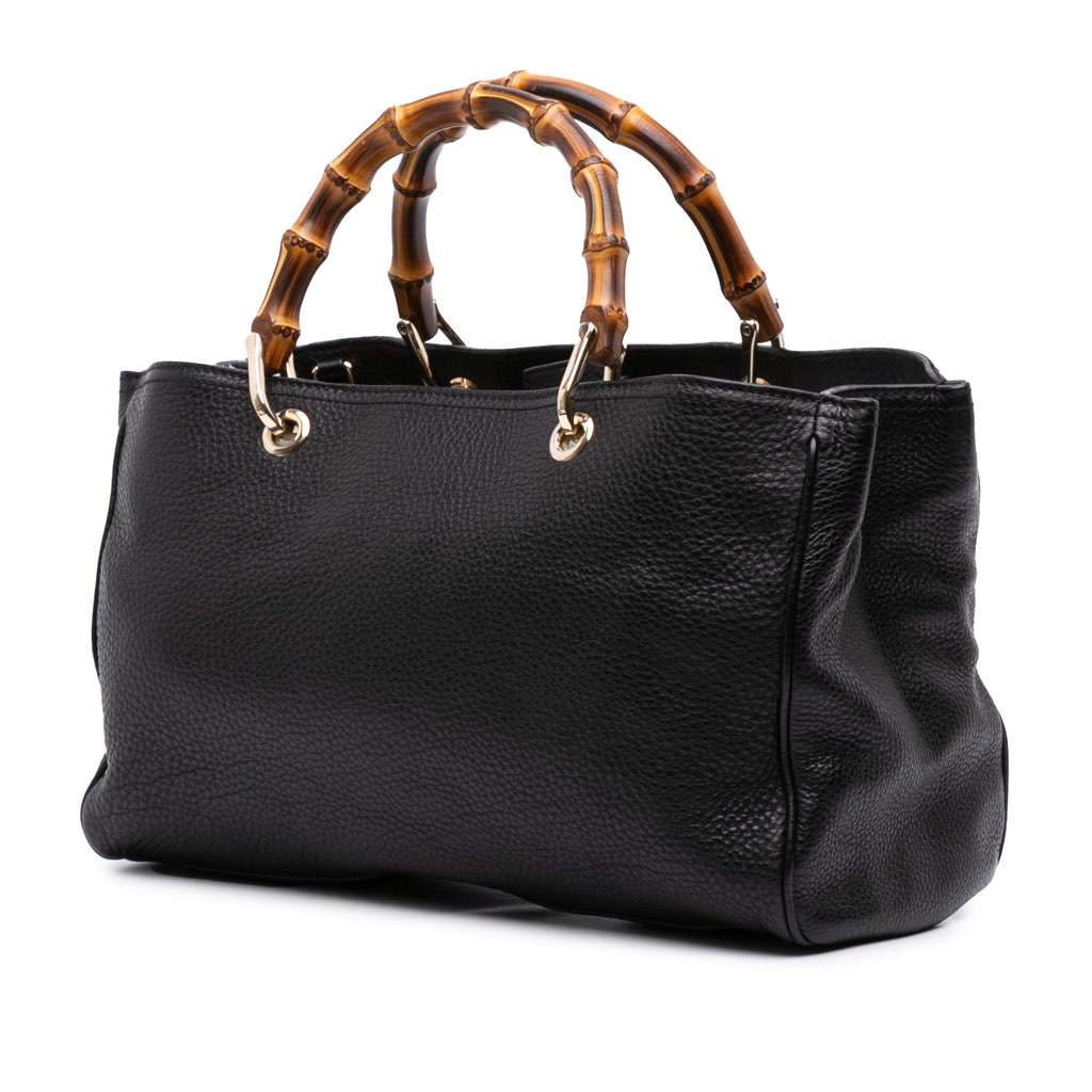 Gucci Medium Calfskin Bamboo Shopper Satchel - 2