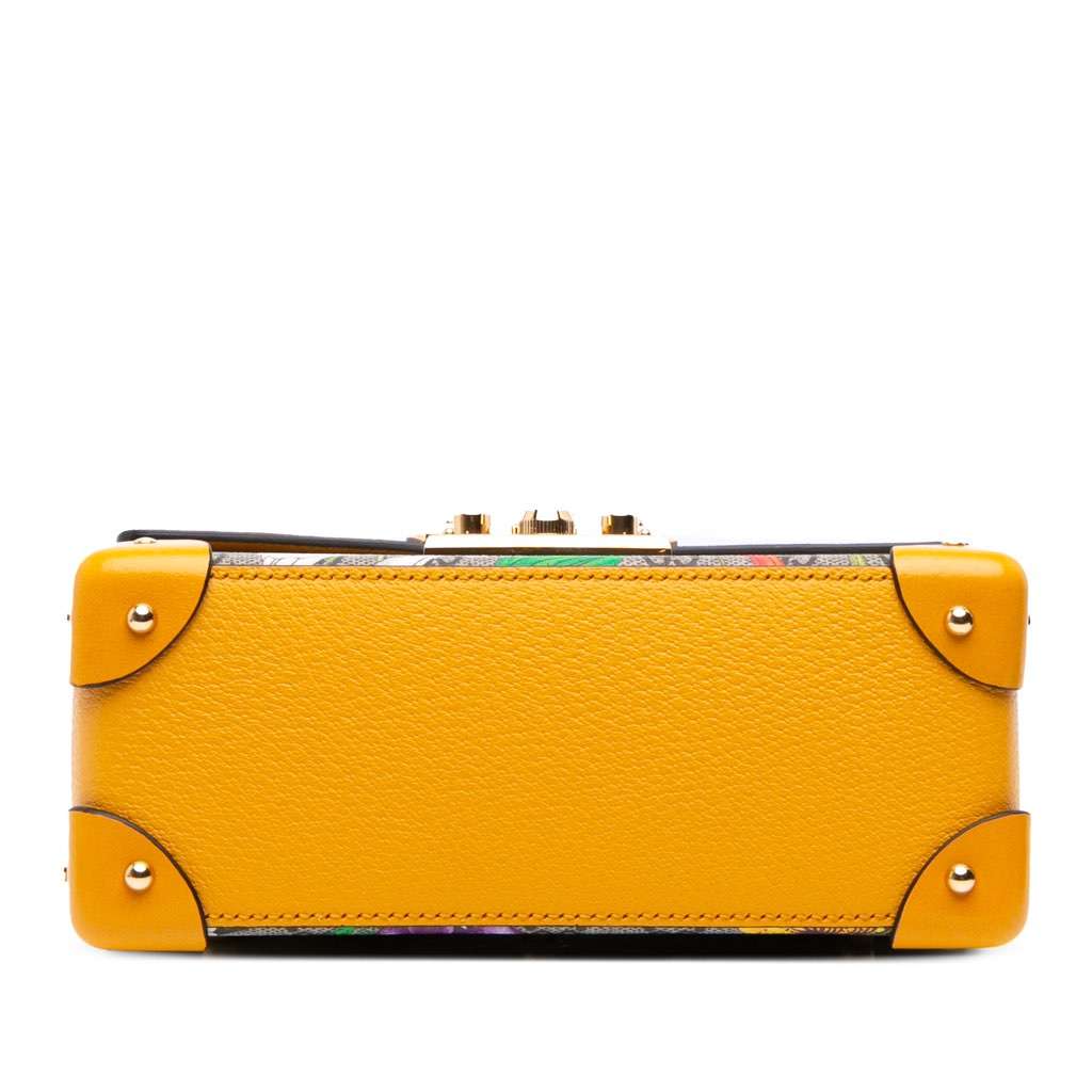 Gucci Small GG Supreme Flora Bamboo Padlock Satchel - 3