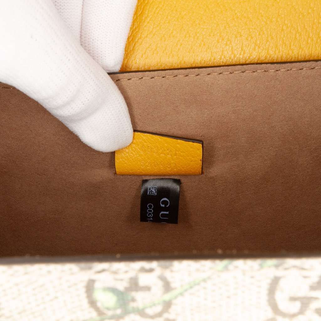 Gucci Small GG Supreme Flora Bamboo Padlock Satchel - 5