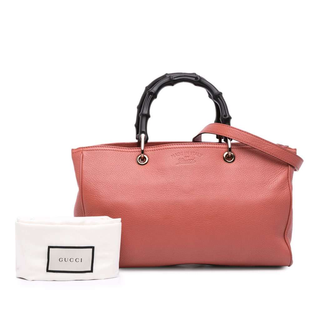 Gucci Medium Calfskin Bamboo Shopper Satchel - Image 15
