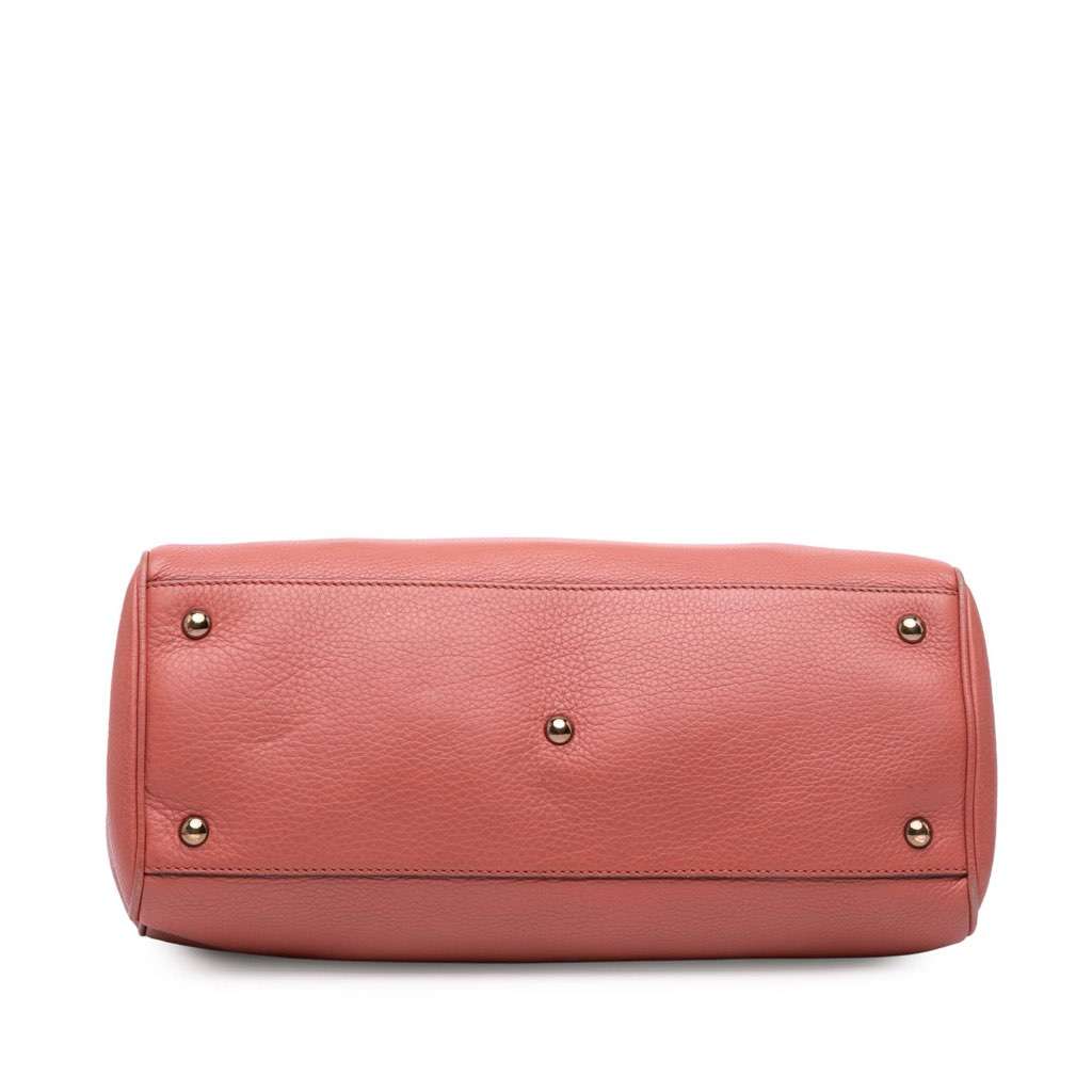 Gucci Medium Calfskin Bamboo Shopper Satchel - Image 6