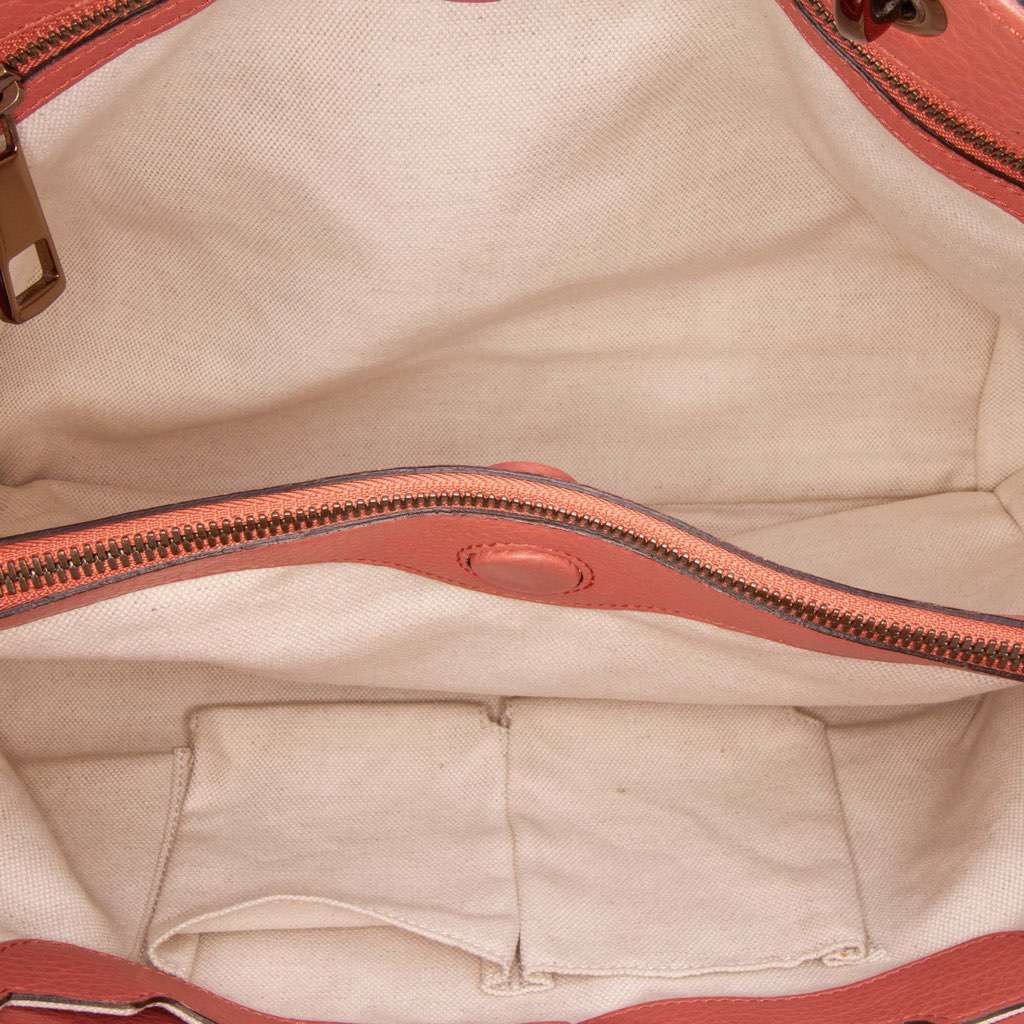 Gucci Medium Calfskin Bamboo Shopper Satchel - 4