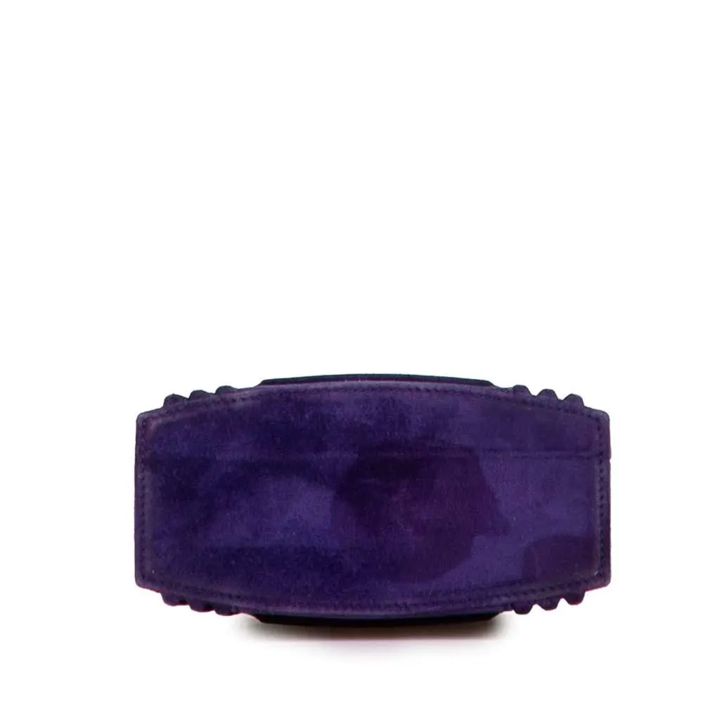 Hermès Mini Doblis Kelly Cadena Handbag Purple Leather Good - Inside View