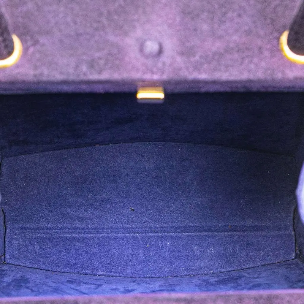 Hermès Mini Doblis Kelly Cadena Handbag Purple Leather Good - Model View