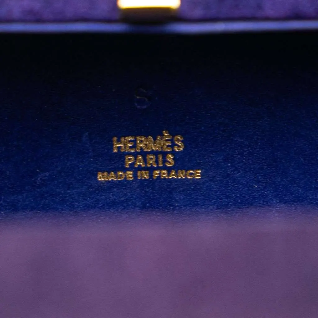 Hermès Mini Doblis Kelly Cadena Handbag Purple Leather Good - Box View