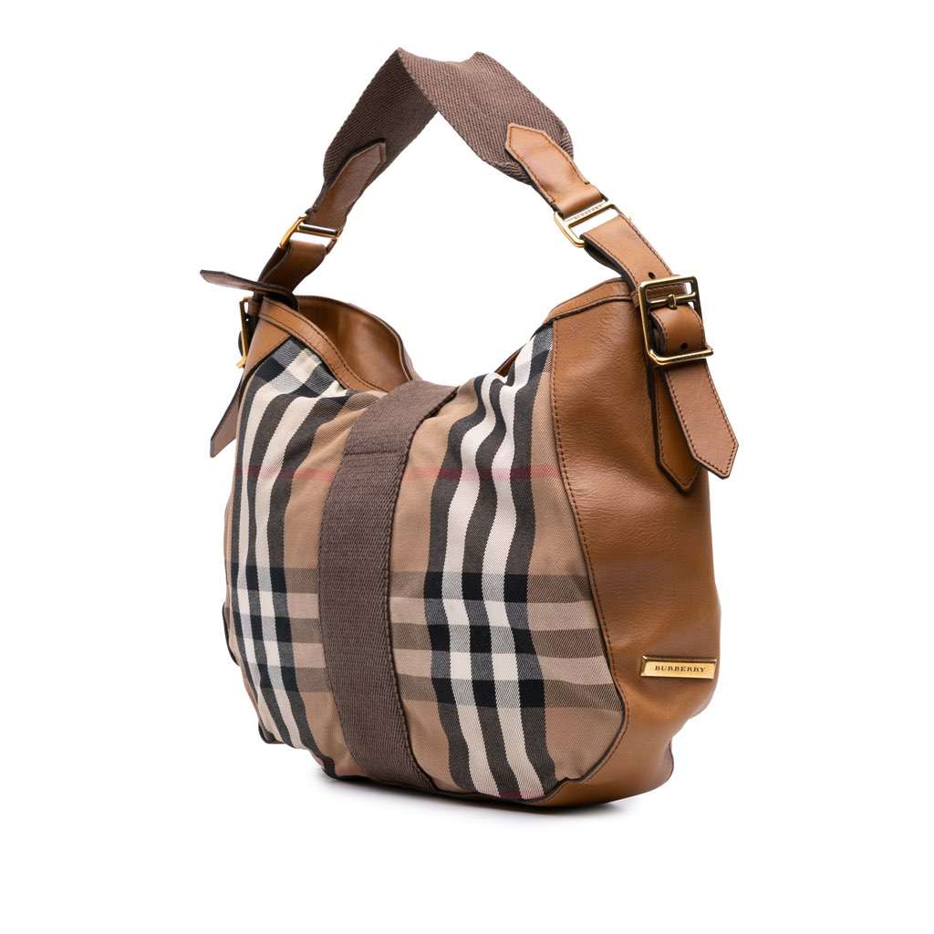 Burberry House Check Canvas Ashwood Hobo - 2
