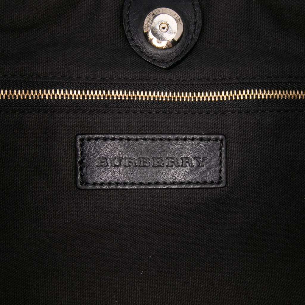 Burberry House Check Trimmed Leather Big Crush Convertible Tote - 5