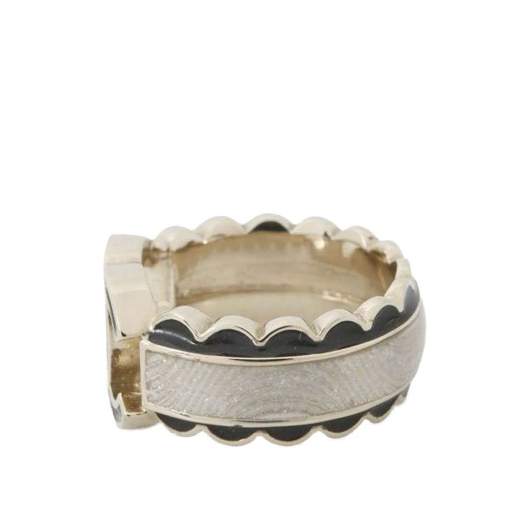 Chanel Gold Plated CC Logo Ring - 2