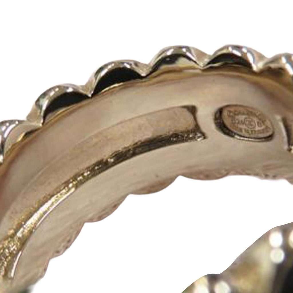 Chanel Gold Plated CC Logo Ring - 5