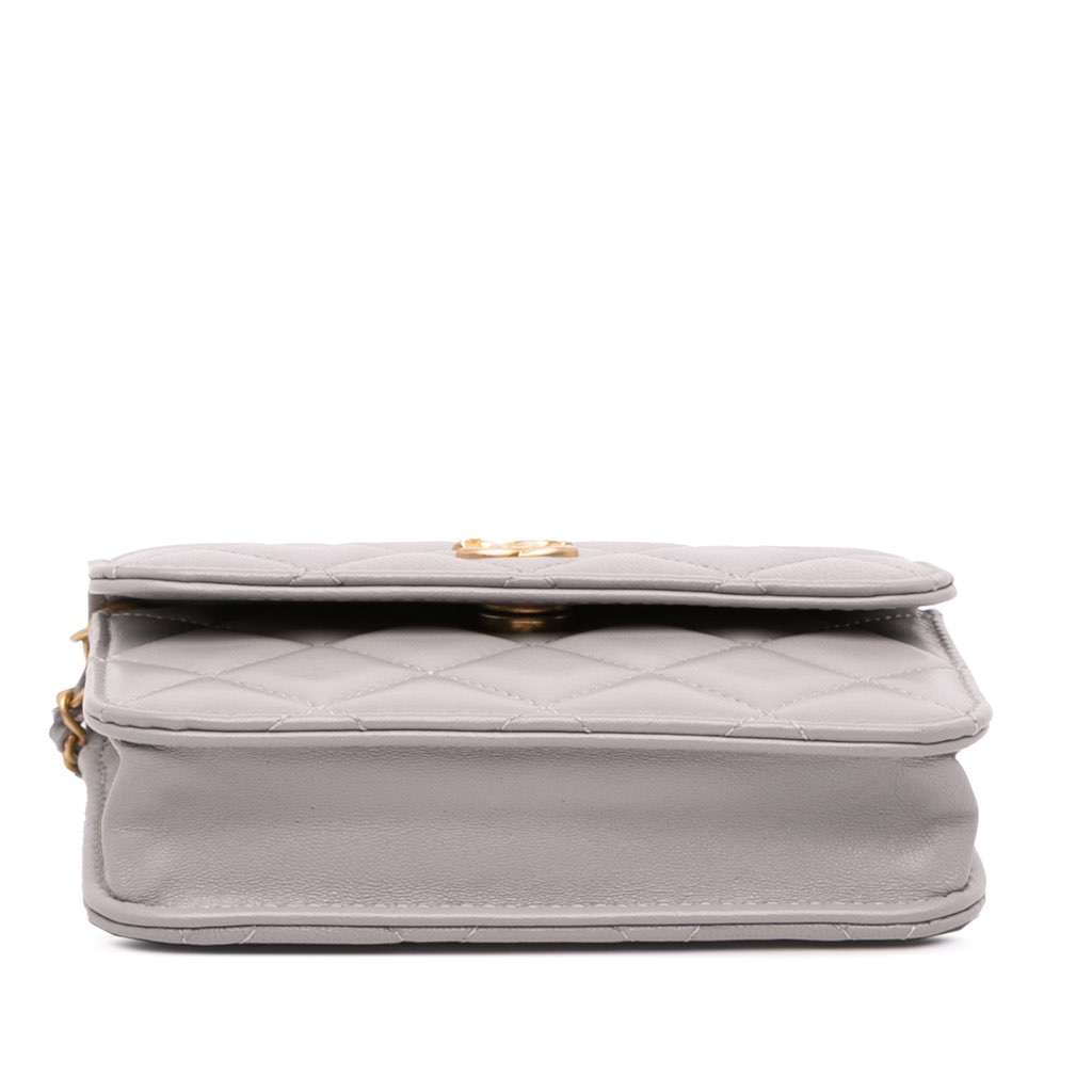 Chanel Mini Lambskin Pearl Crush Clutch On Chain - 3