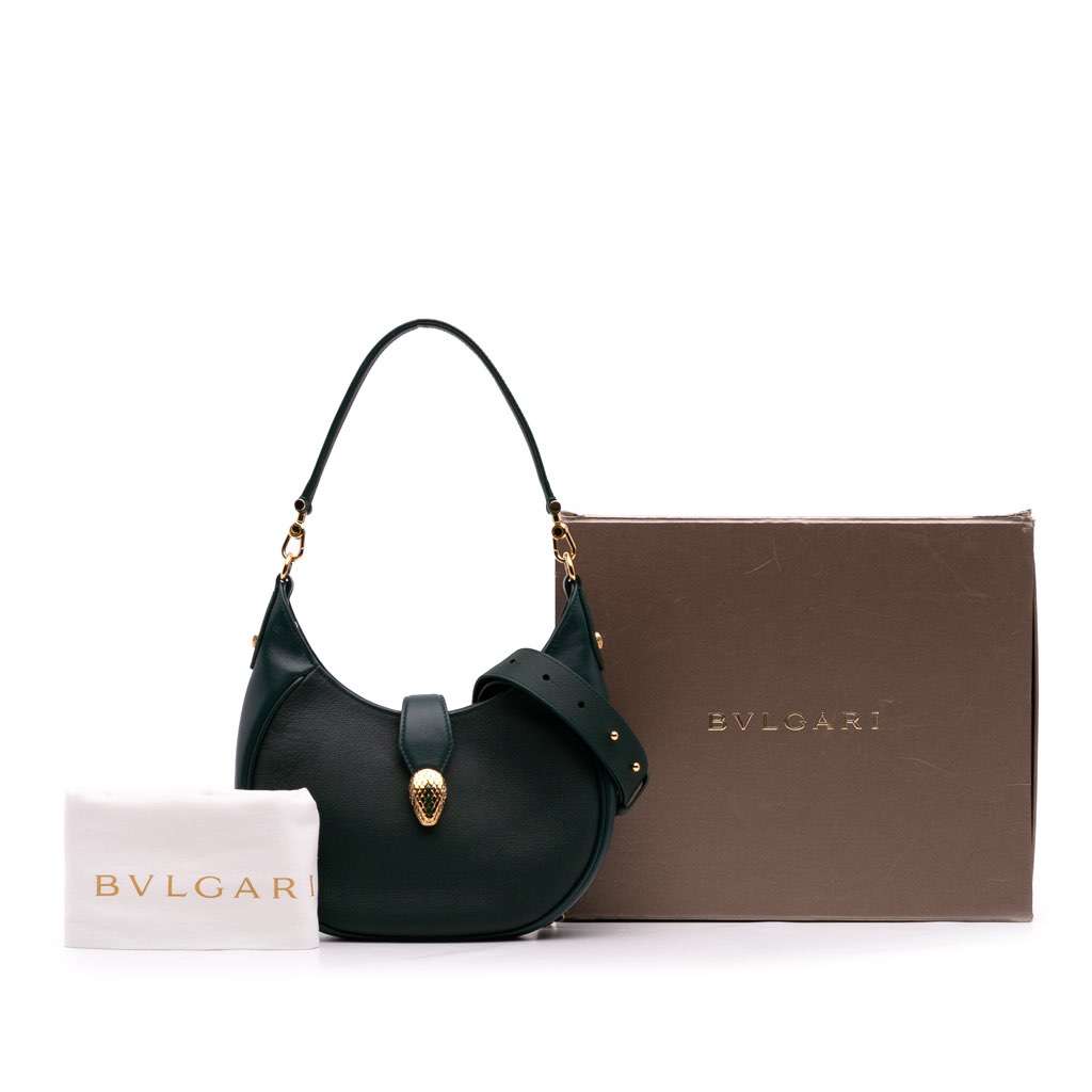 Bvlgari Small Leather Serpenti Ellipse Satchel - Image 15