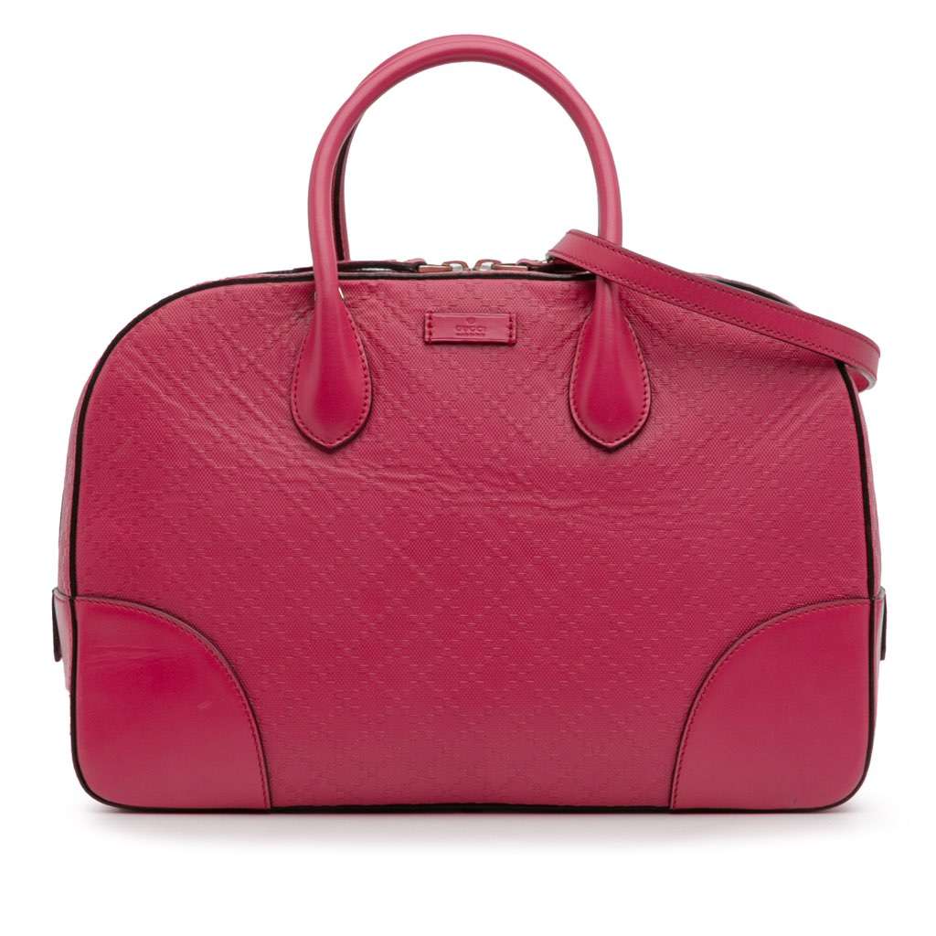 Gucci Diamante Bright Leather Satchel