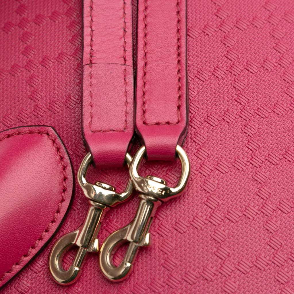 Gucci Diamante Bright Leather Satchel - Image 12