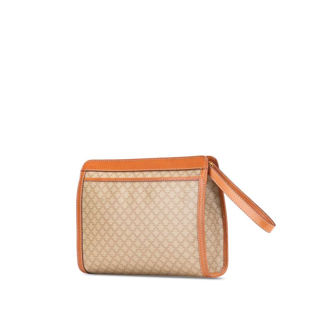 Celine Macadam Coated Canvas Clutch - Back view