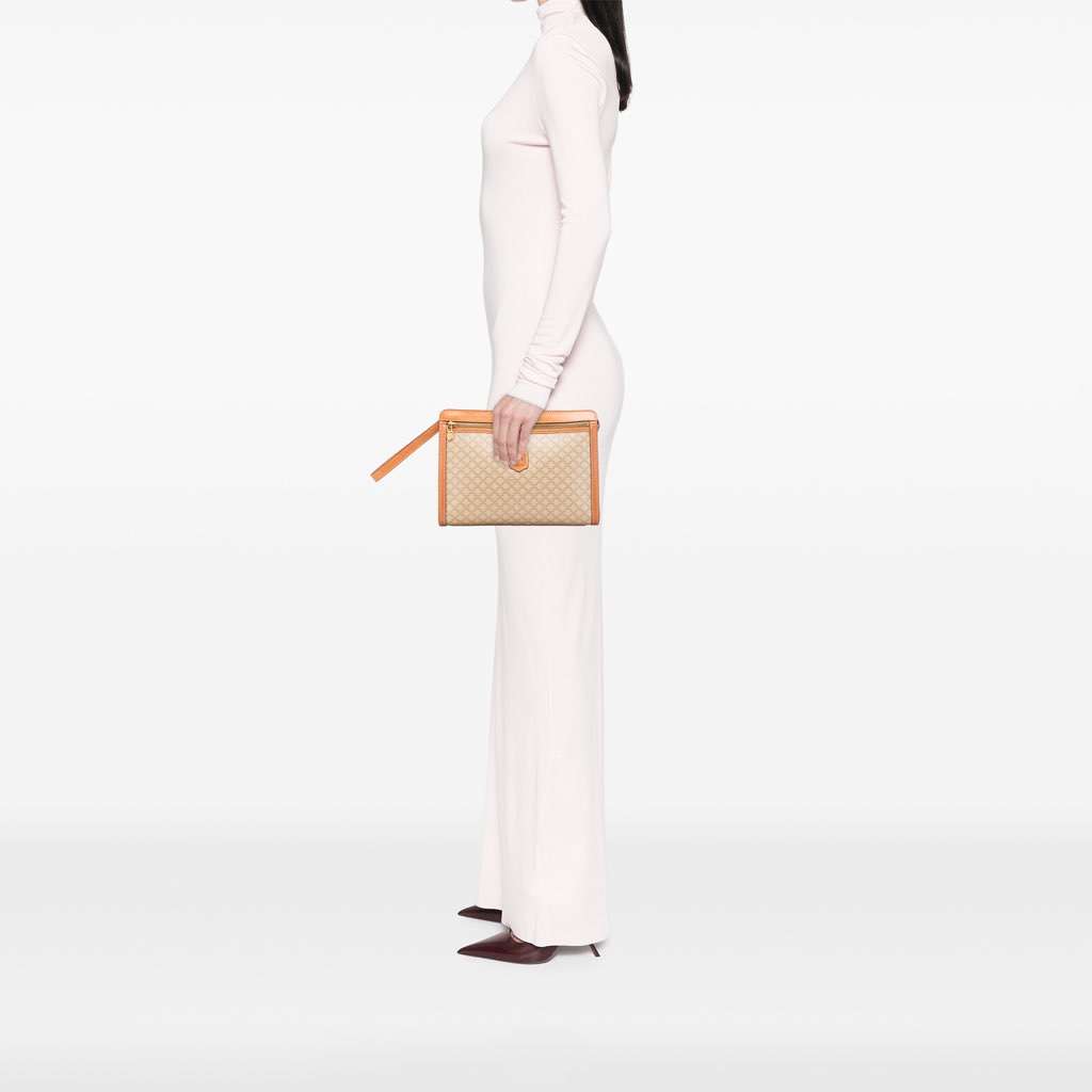 Celine Macadam Coated Canvas Clutch - Image 14