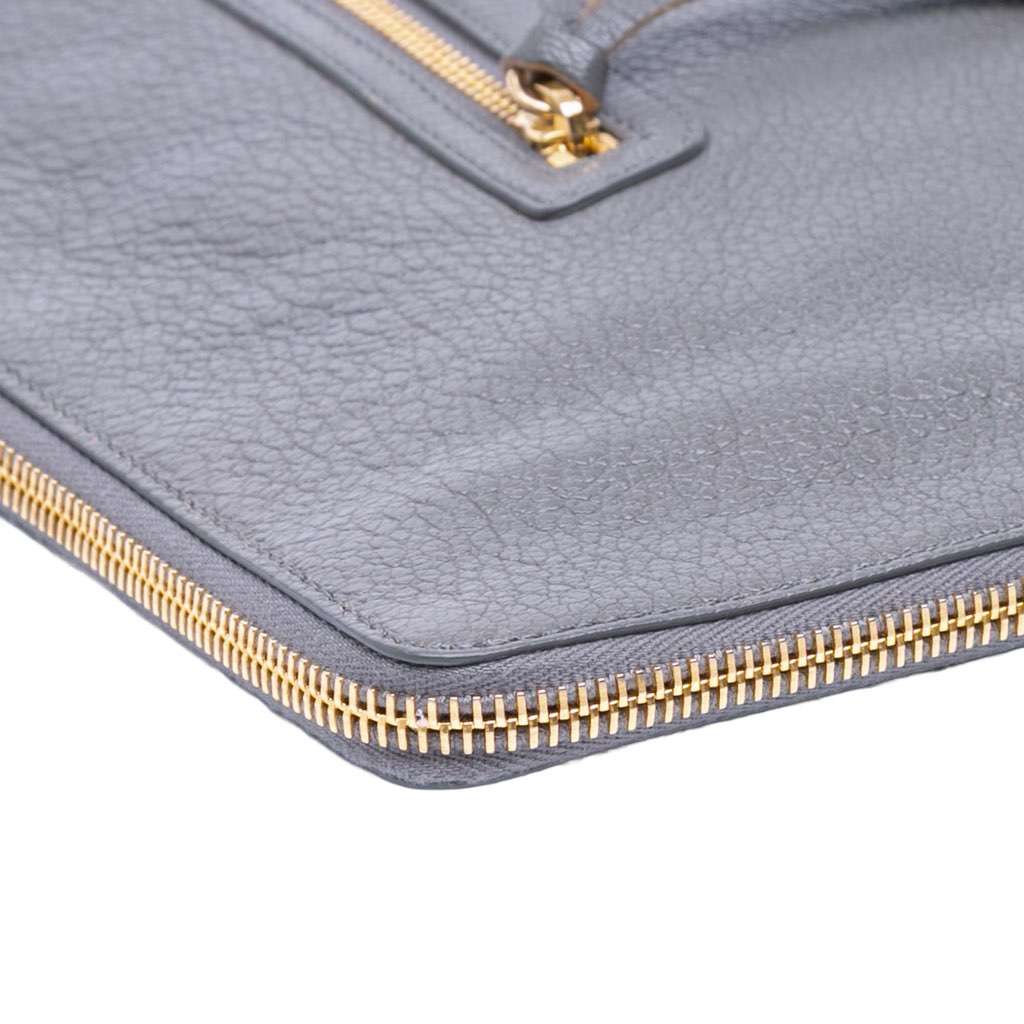 Balenciaga Goatskin Motocross Classic Metallic Edge Clutch - Image 11