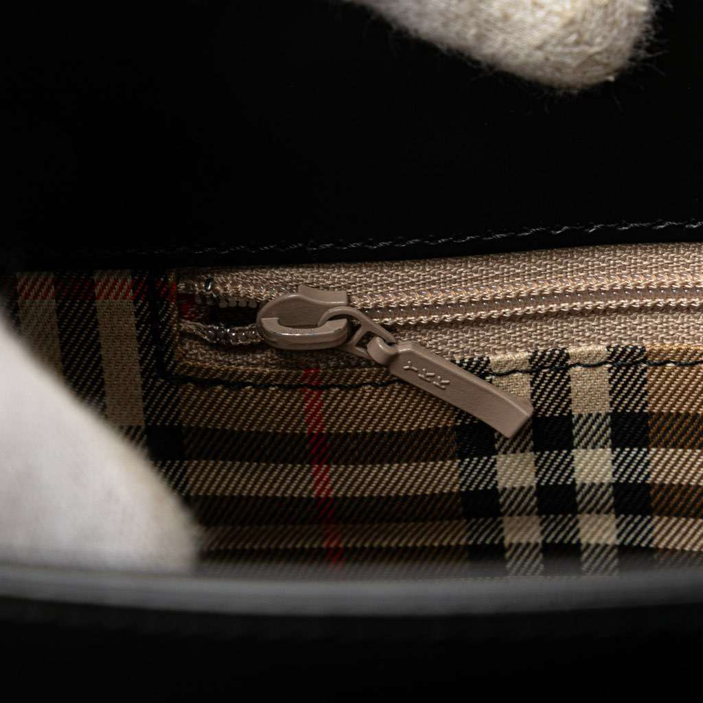 Burberry House Check Trimmed Leather Handbag - 5