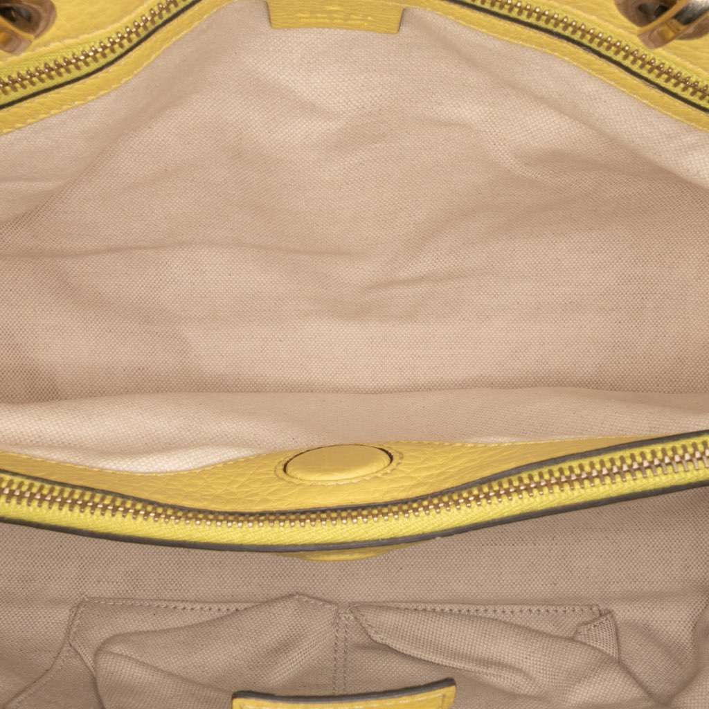 Gucci Medium Calfskin Bamboo Shopper Satchel - 4