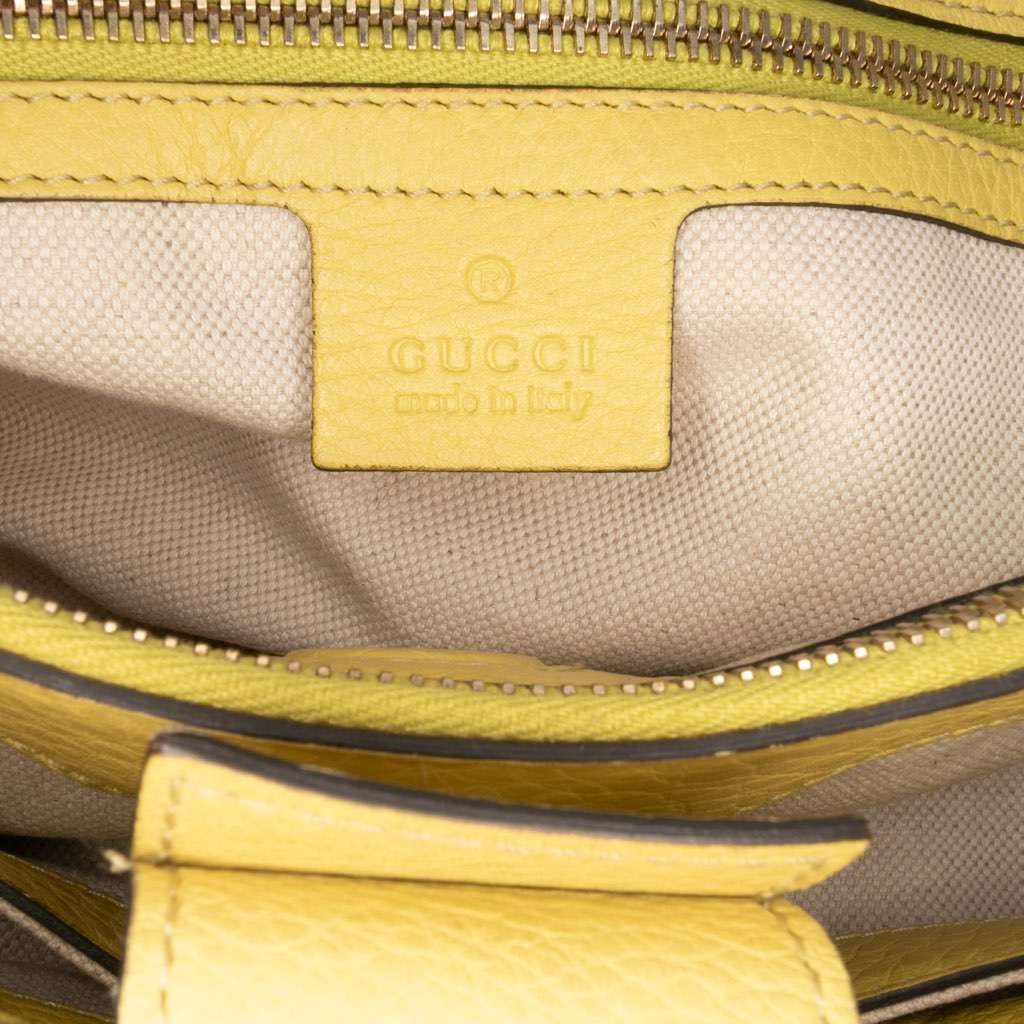 Gucci Medium Calfskin Bamboo Shopper Satchel - 5