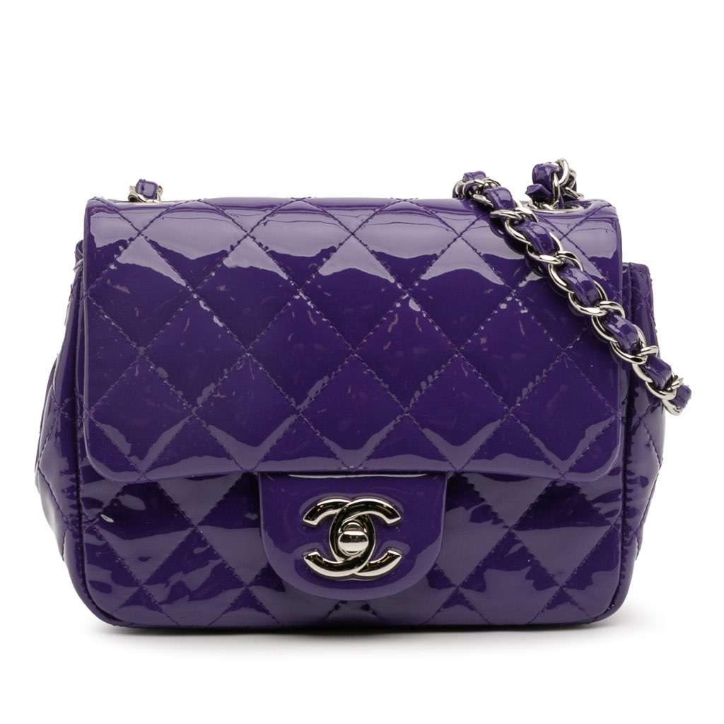 Chanel Mini Square Classic Patent Single Flap