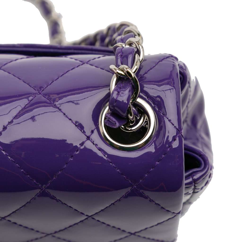 Chanel Mini Square Classic Patent Single Flap - Image 12