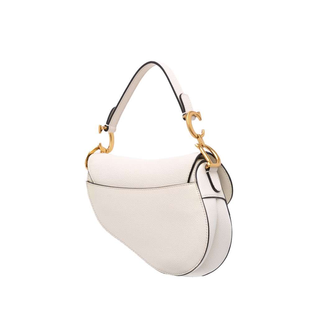 Dior Mini Grained Calfskin Saddle Bag - Back view