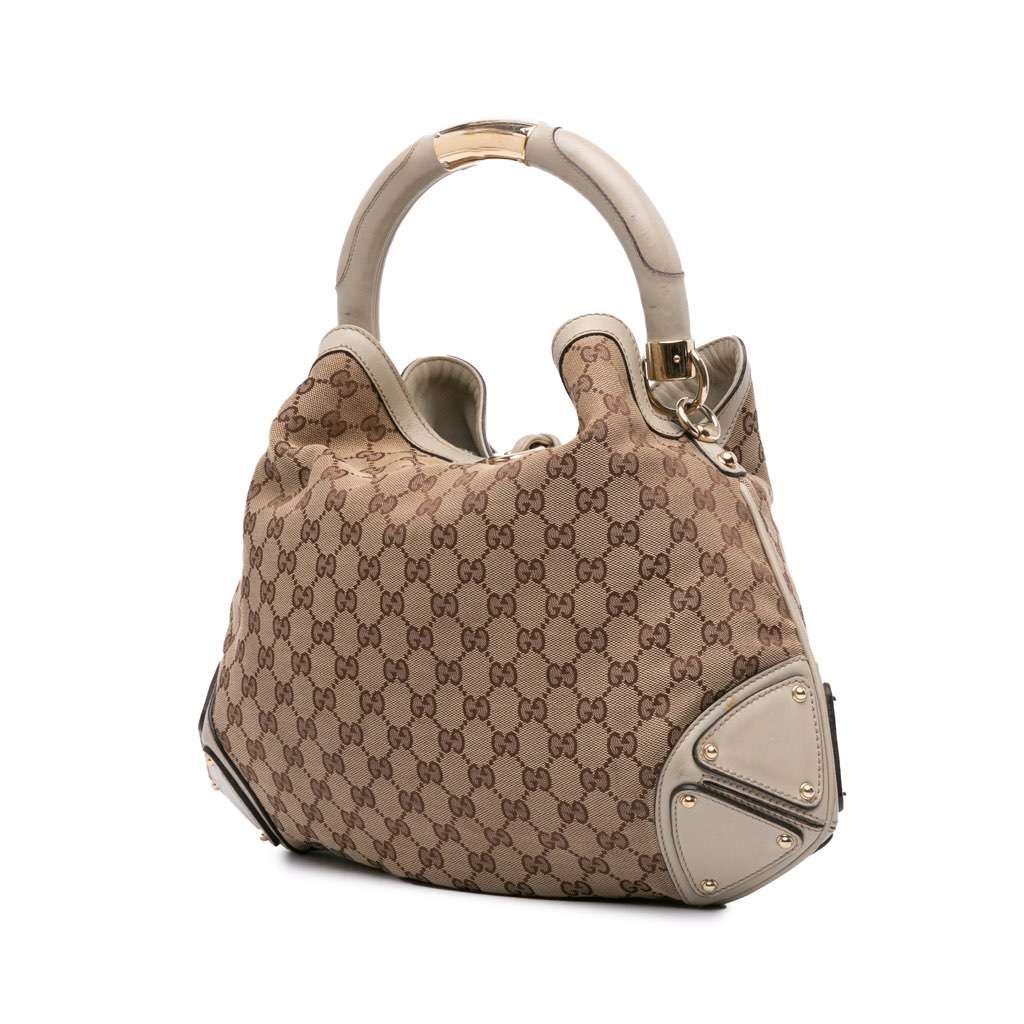 Gucci Medium GG Canvas Bamboo Indy Hobo - 2