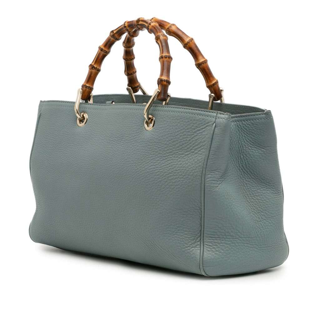 Gucci Medium Calfskin Bamboo Shopper Satchel - 2
