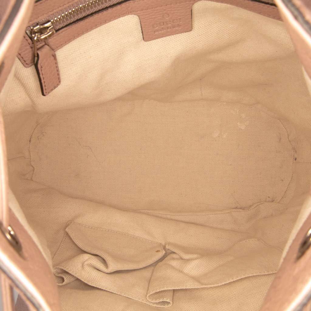 Gucci Small Pebbled Calfskin Soho Drawstring Backpack - 4