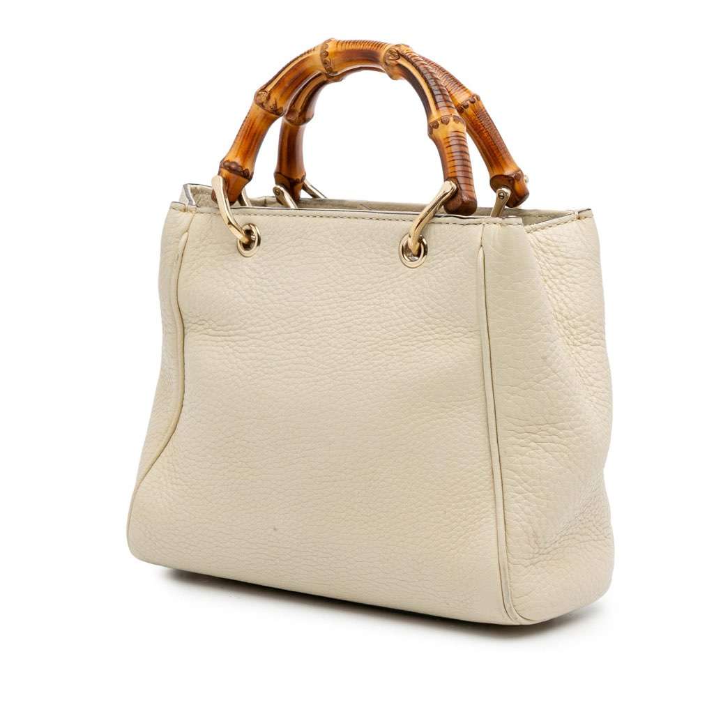 Gucci Mini Calfskin Bamboo Shopper Satchel - 2