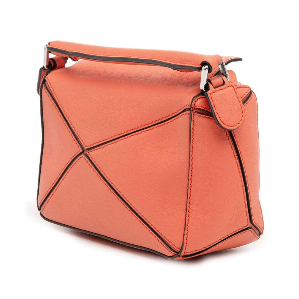Loewe Mini Calfskin Puzzle Satchel - Back view