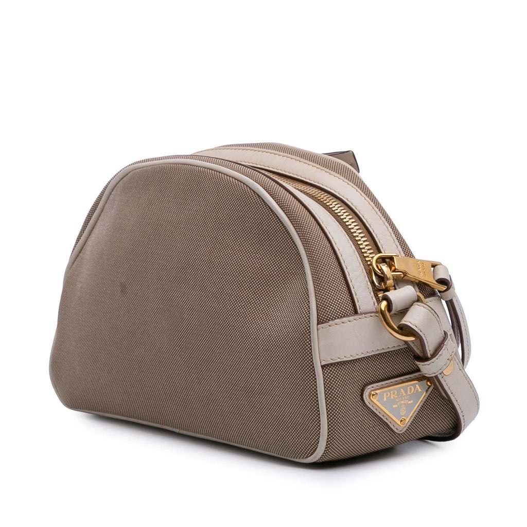 Prada Canvas Canapa Logo Crossbody - Back view