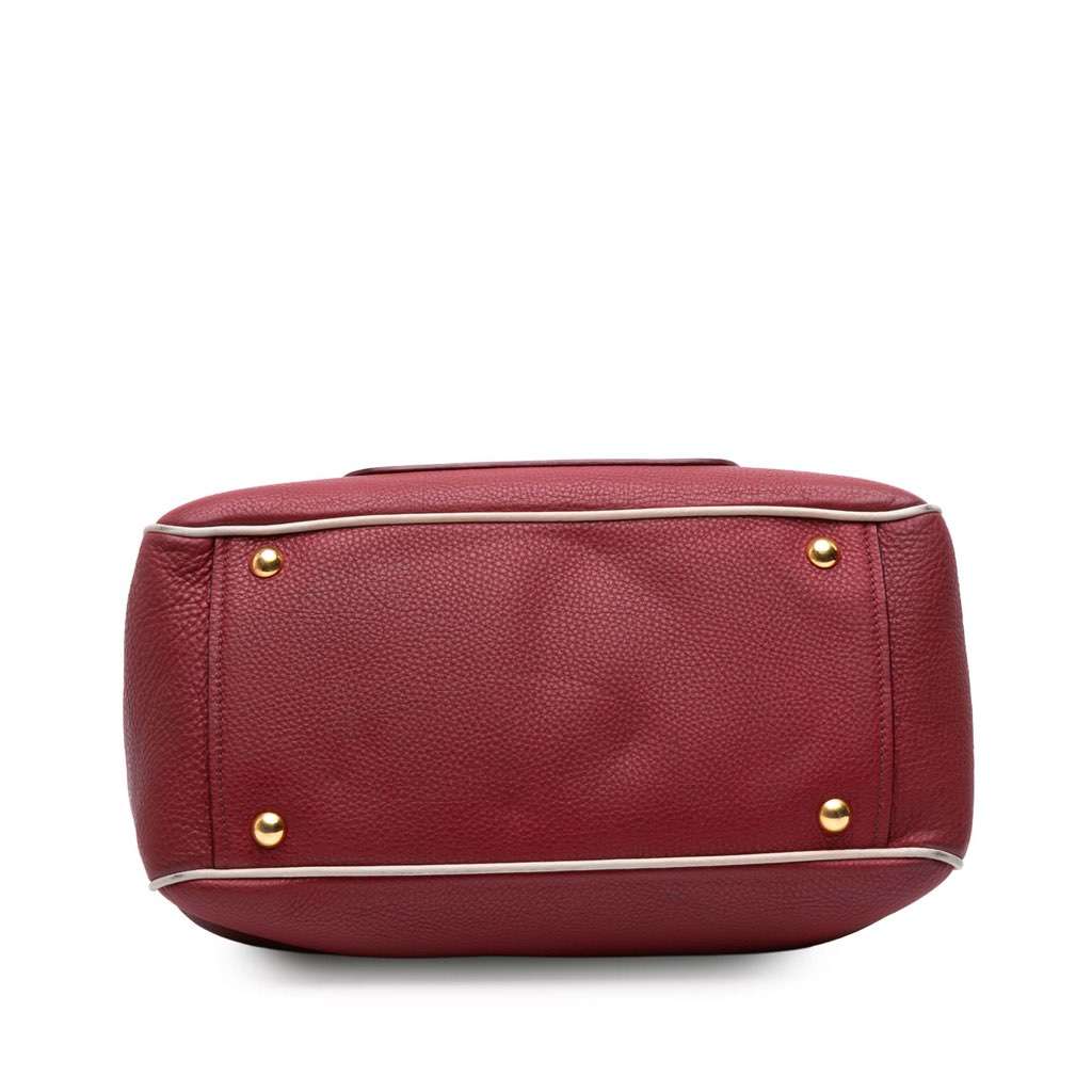 Miu Miu Goatskin Madras Satchel - Image 6