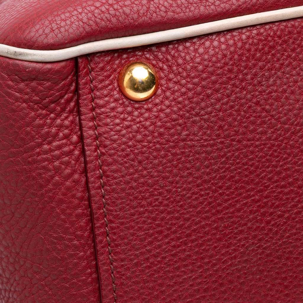 Miu Miu Goatskin Madras Satchel - Image 10