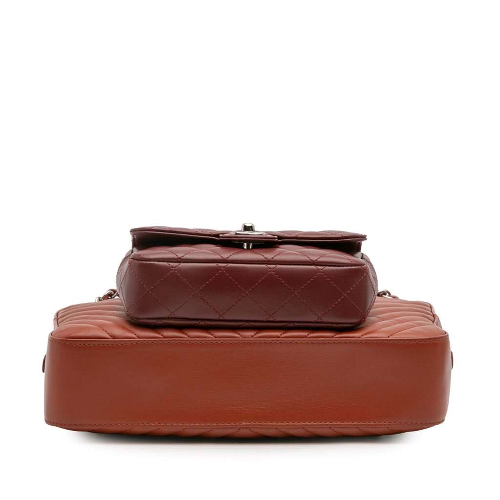 Chanel Paris-Hamburg Small Chevron Calfskin Double Camera Case - 3