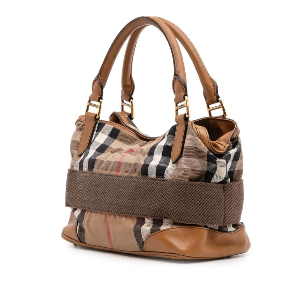 Burberry House Check Canvas Brecon Satchel - Back view