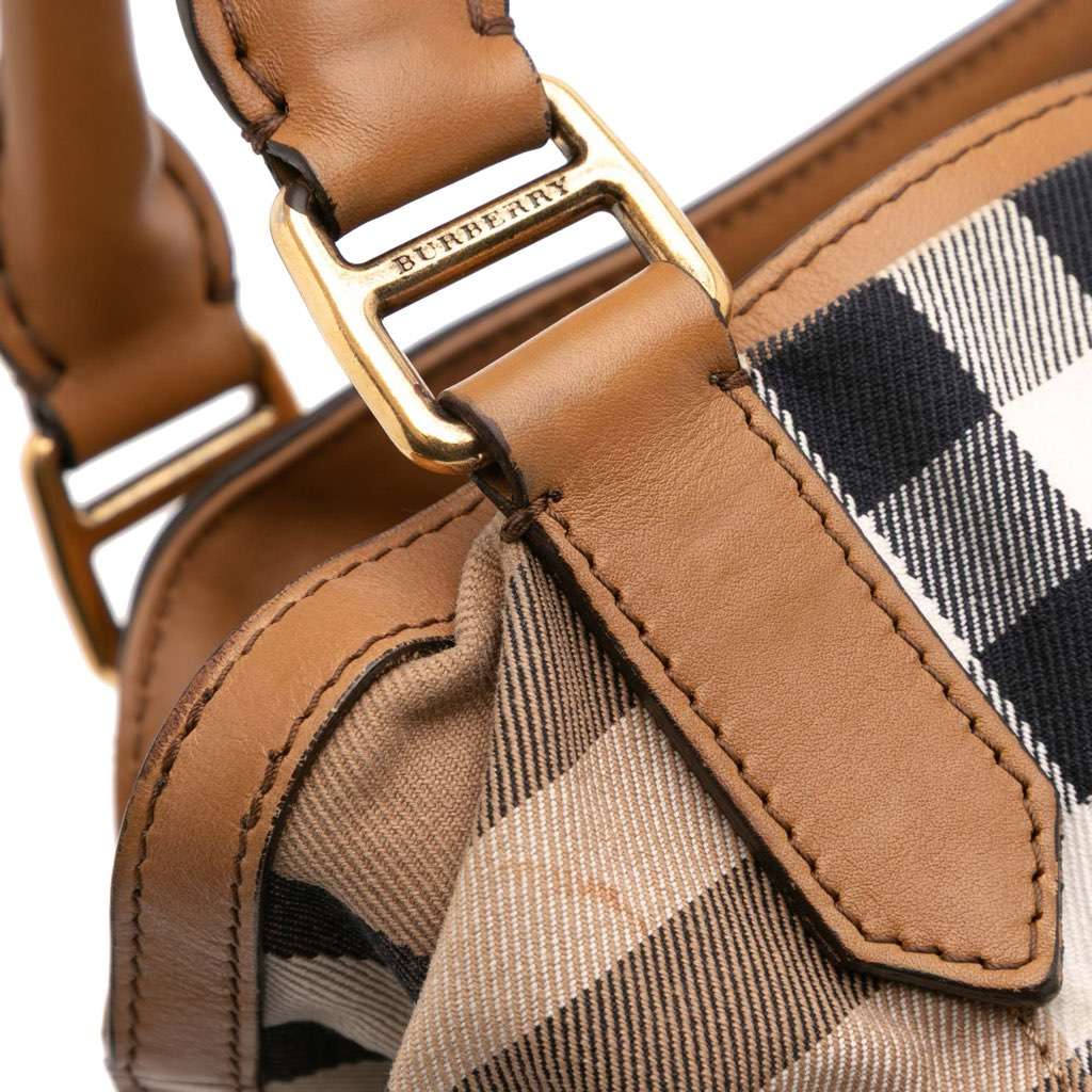 Burberry House Check Canvas Brecon Satchel - Image 14