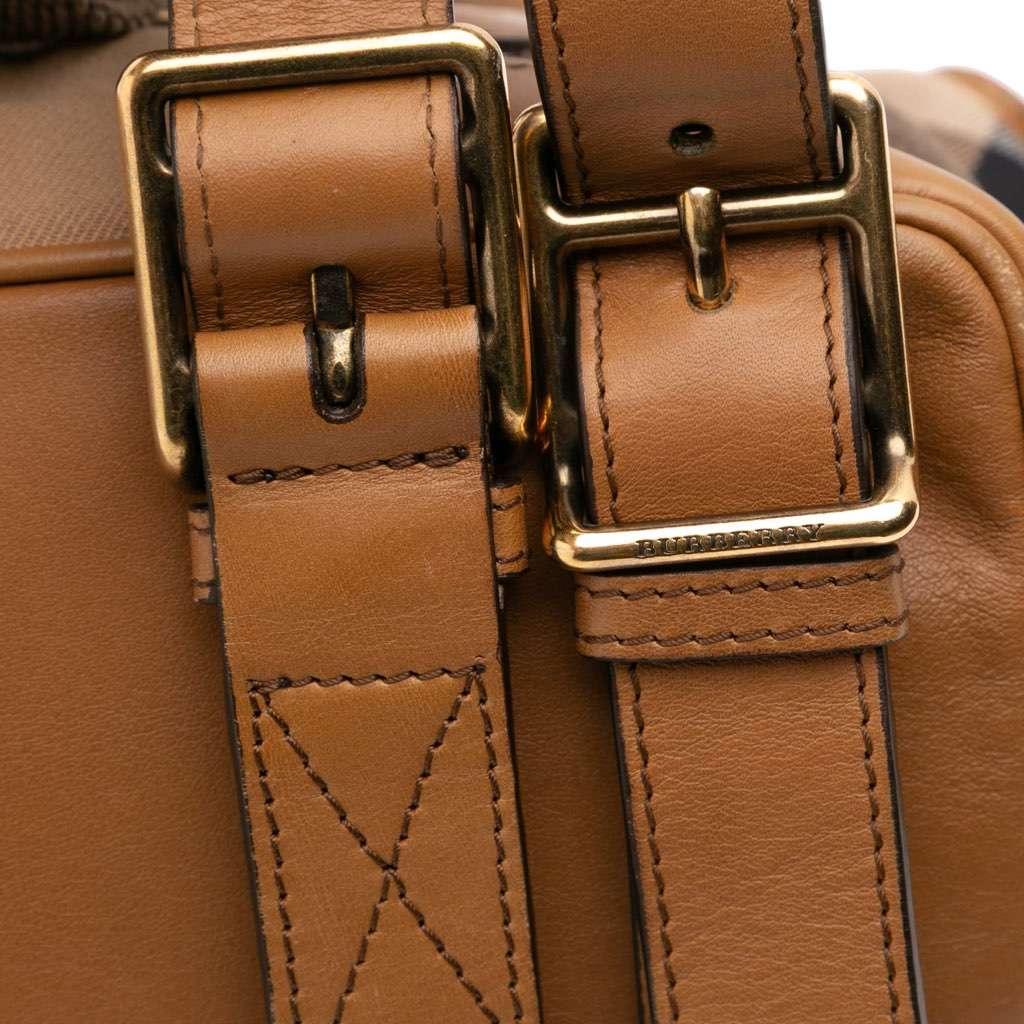 Burberry House Check Canvas Brecon Satchel - Image 15