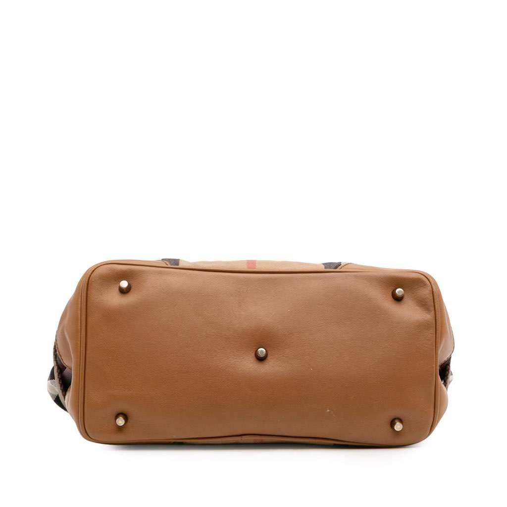 Burberry House Check Canvas Brecon Satchel - Image 6
