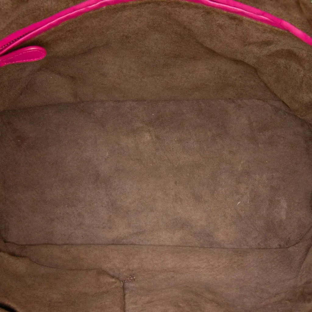 Bottega Veneta Nappa Intrecciato Boston Bag Pink Leather Good - Model View