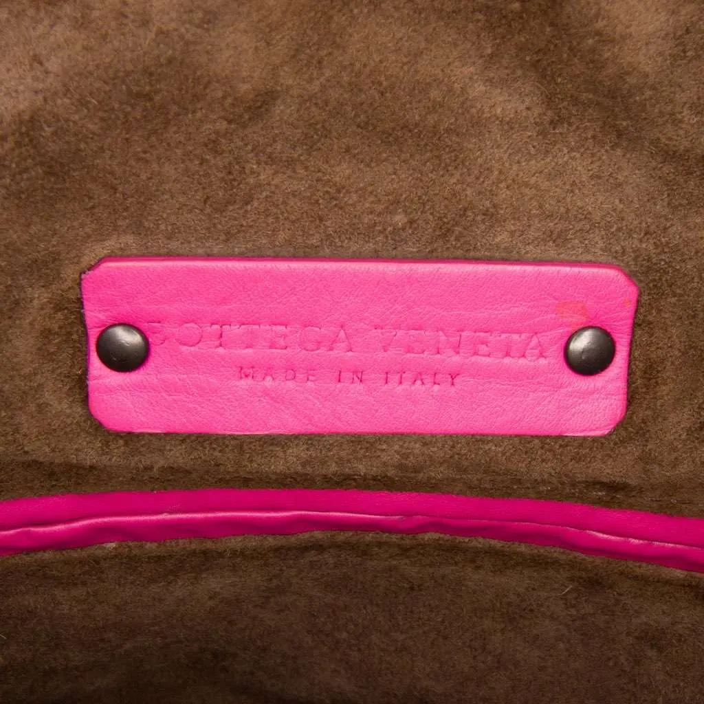 Bottega Veneta Nappa Intrecciato Boston Bag Pink Leather Good - Box View