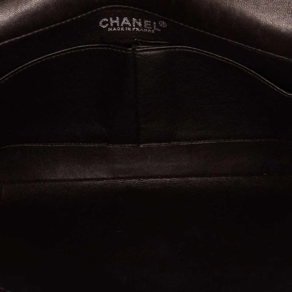 Chanel Quilted Lambskin Chocolate Bar Shoulder Bag Black Leather Good - Model View