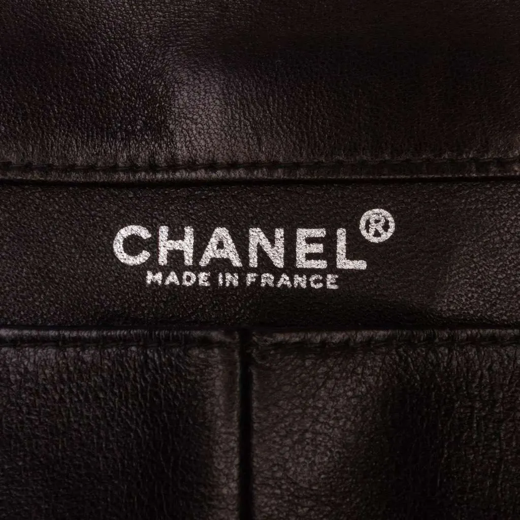 Chanel Quilted Lambskin Chocolate Bar Shoulder Bag Black Leather Good - Box View